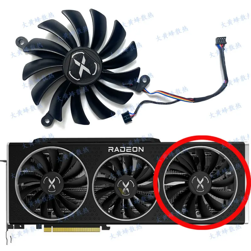 Nowy wentylator chłodzący do karty graficznej XFX RX6800 RX6800XT RX6900XT RX6950XT V1