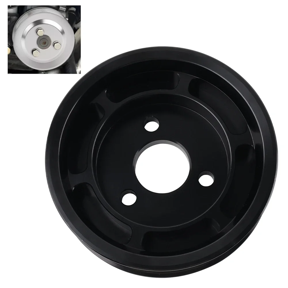 Black Aluminium Power Steering Pulley for BMW 135i/335i/335xi (E82/E88/E90/E91/E92/E93) N54 Engine | OE# 32427553955 view 2