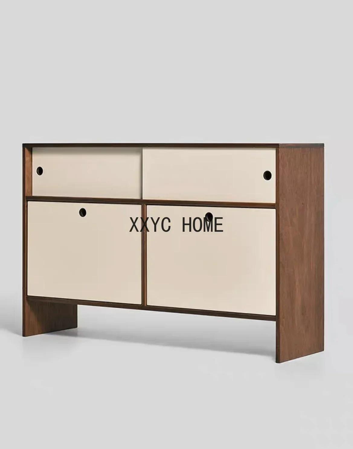 Curio Cabinet Small Apartment Birch Board Sideboard Coffee Shop Cream Cabinet Module Entrance Cabinet