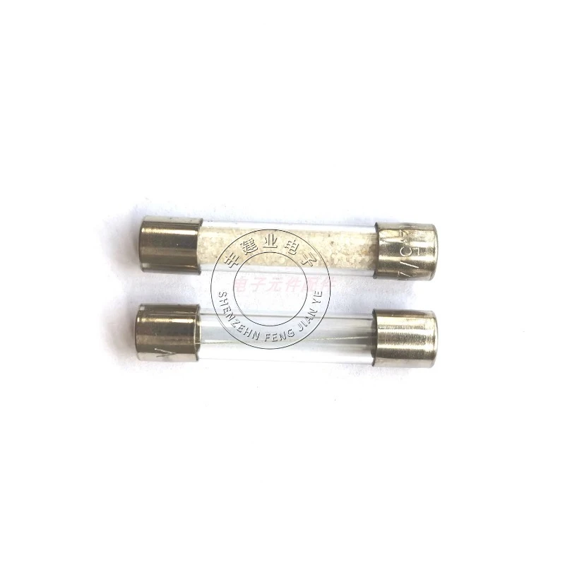 Original 6.3 * 32 slow melting T6.3/250V glass tube with arc extinguishing quartz sand fuse