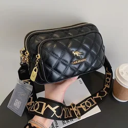 2023 Small Lingge Women's Bag New Trend Ins Small Fragrant Style Shoulder Bag Niche Handbag Three-layer Casual Crossbody Bag