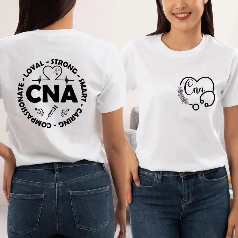 Cna Nurse T Shirt Certified Nursing Assistant Crewneck Compassionate Life