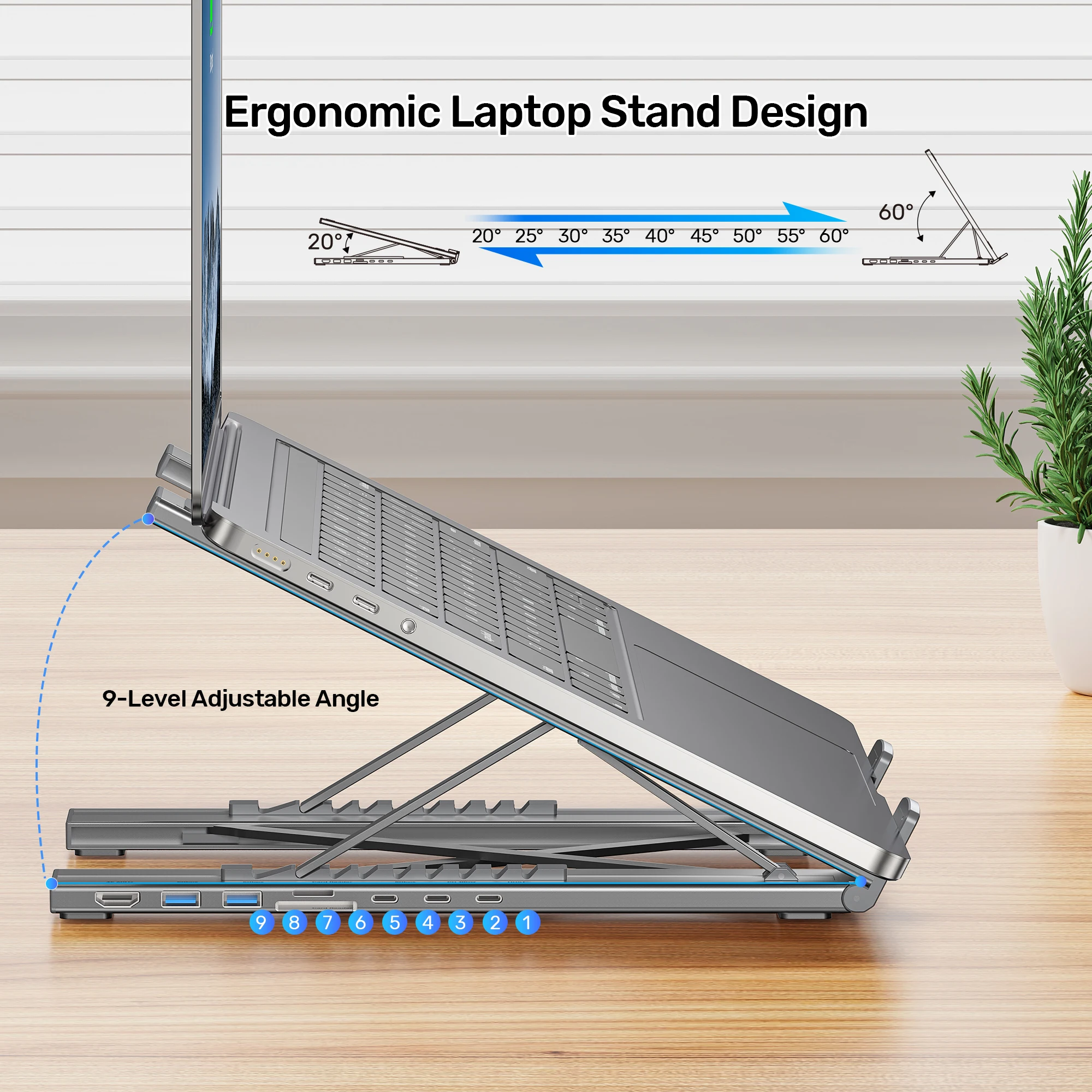 Soporte Plegable para Laptop c - Usb C Hub Sd Card Reader 4K Hdmi reseña y precio