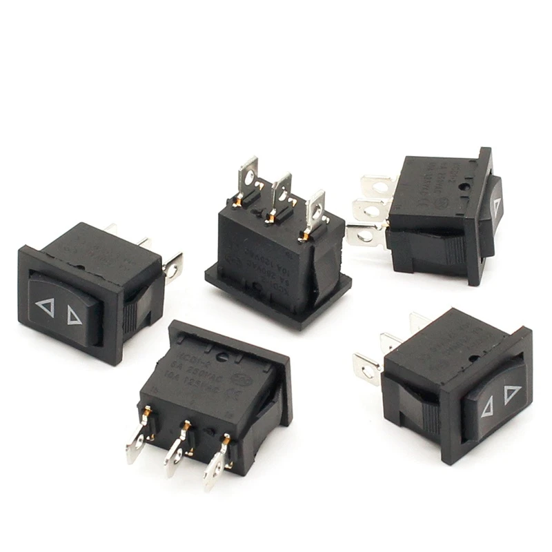 5pcs Rocker switch Momentary (ON)-OFF-(ON) 3pins