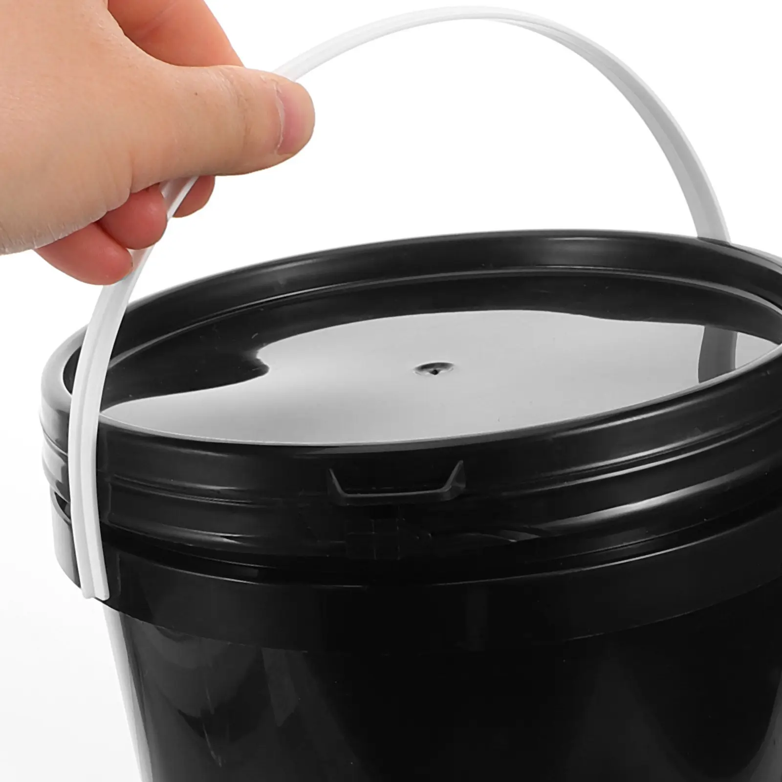 Plastic Paint Bucket Small Paint Pail Empty Paint Holder Bucket with Lid Painting Storage Bucket black touch up paint container