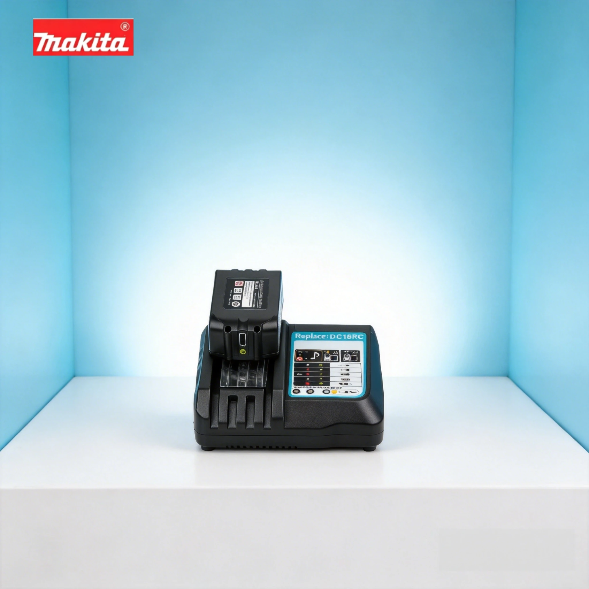 Makita Original DC18RC Li-ion Battery Charger with LED Display 14.4V 18V Bl1830 Bl1430 Dc18Ra Electric Power DC18Rct 3A Charging