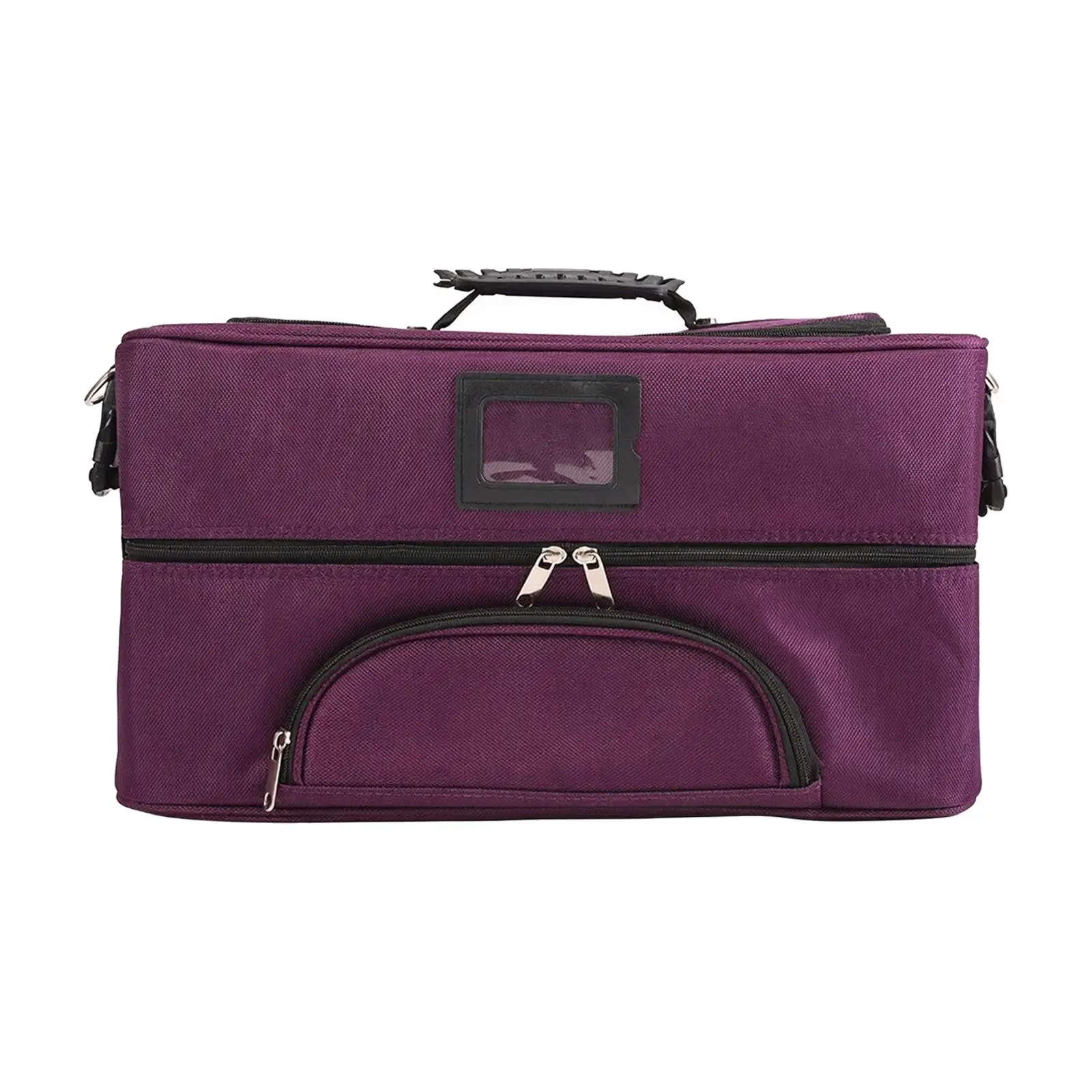 Soft-sided Canvas Toiletry Pouch for Women with Front Pocket and Interior Sections for Beauty Essentials