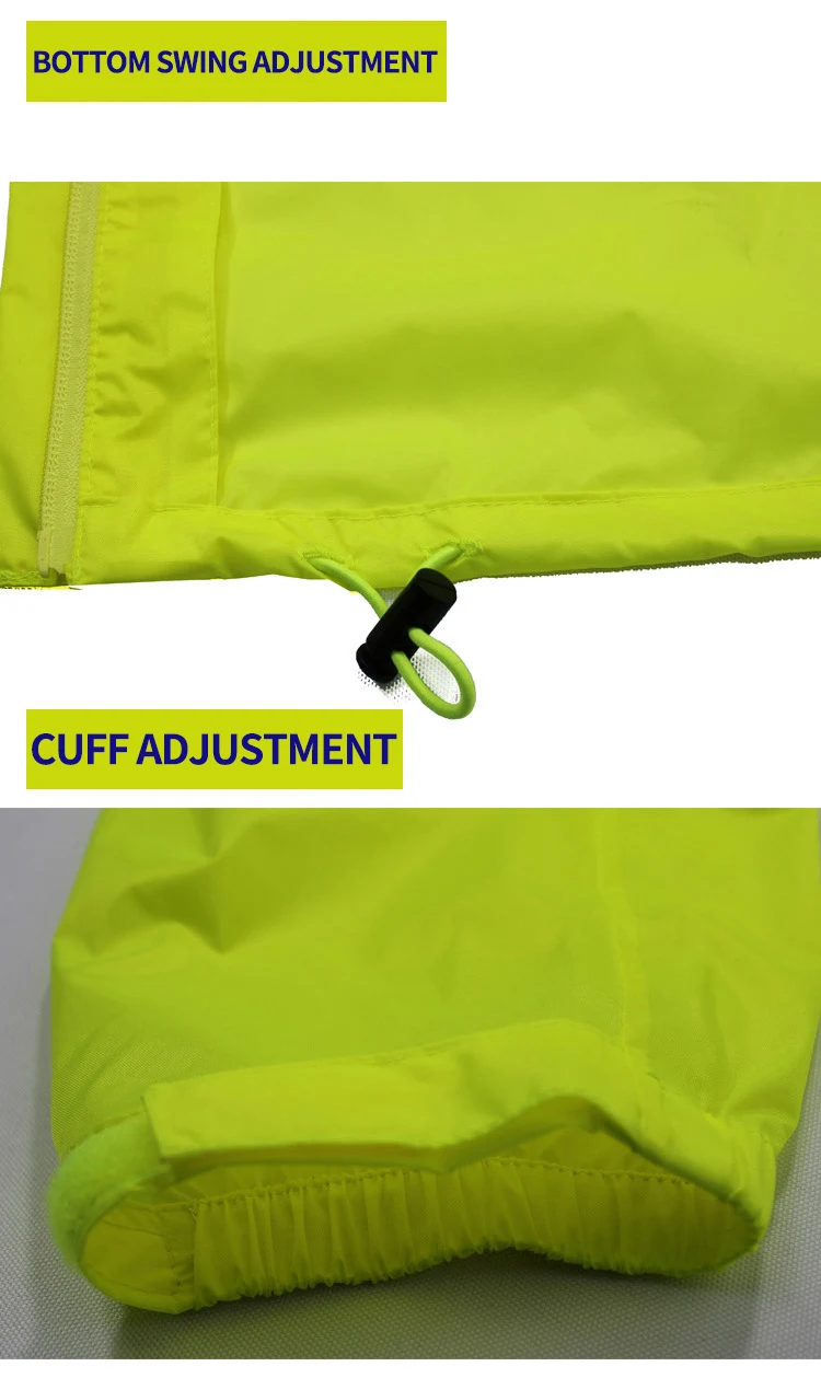 LYSCHY LY-R02 Raincoat Rain Pants Fluorescent Yellow Reflective Hooded Split Raincoat Motorcycle Riding Outdoor Raincoat Set