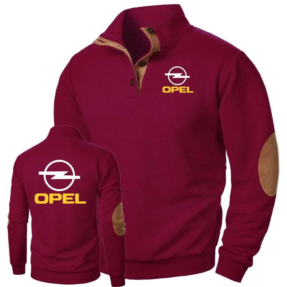 Novos moletons jaquetas opel dos homens ciclismo acampamento jogger malhas lã quente macio pulôver sportwear rua camisola de gola alta