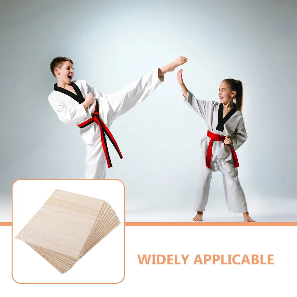 

8pcs Wood Breaking Board Taekwondo Training Accessories Portable Beginner Punching Martial Supplies 03cm Thick