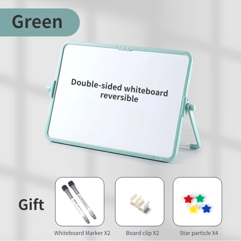 Quadro branco magnético de dupla face tamanho a4, andaime de mesa, apagável, grafite infantil, 30.5x21.5cm