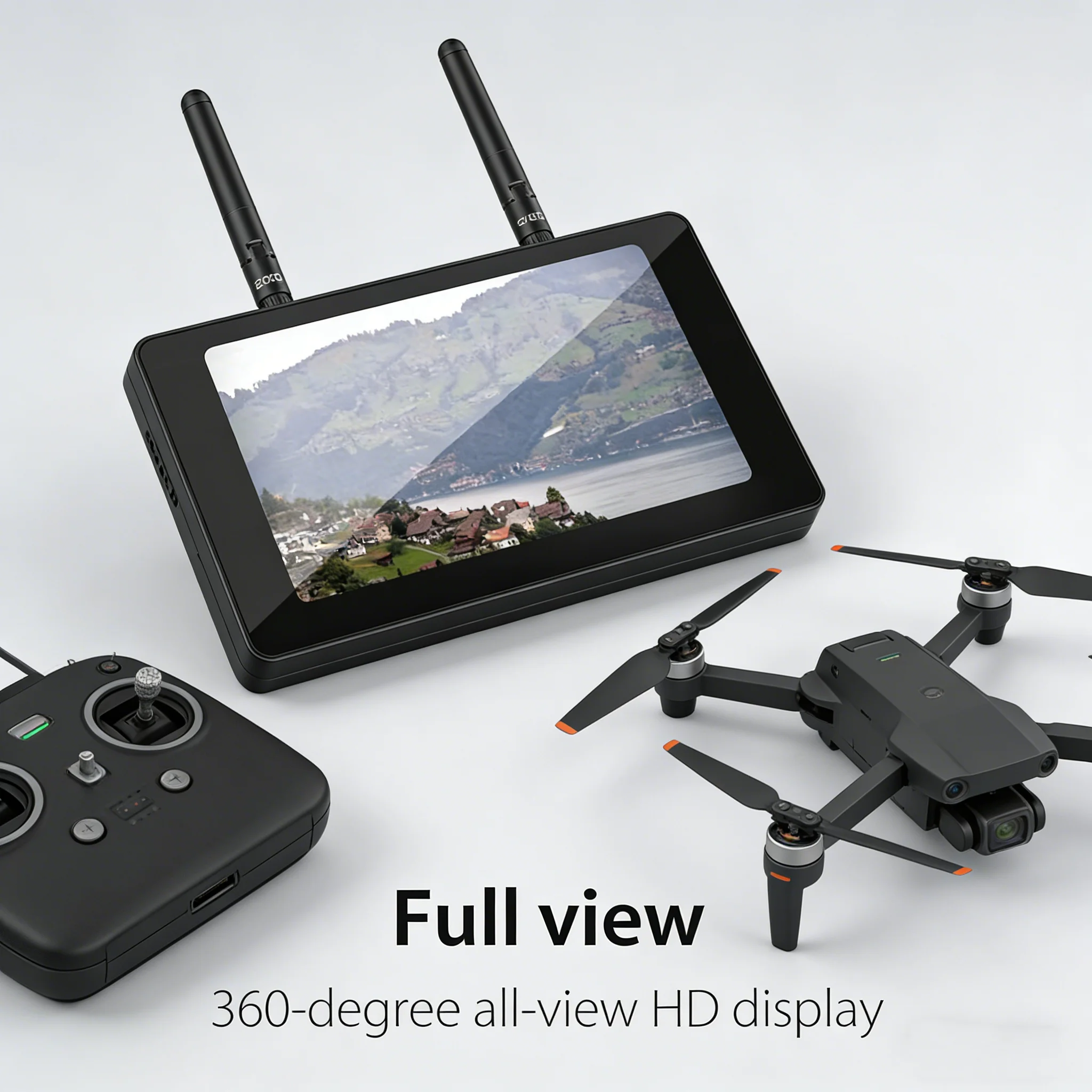 

Eachine Moneagle 5Inch 800*480 FPV Monitor Built-in 1000Lux 5.8GHz 40CH Diversity Receiver with DVR for FPV RC Drone Airplane