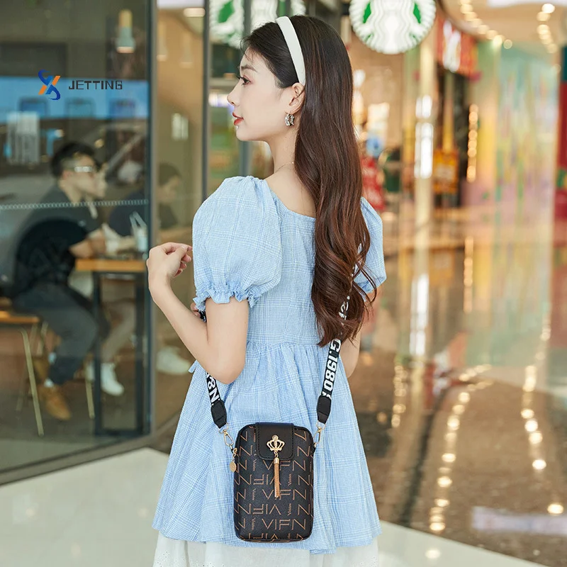 

Trendy Ladies Bags, Stylish Casual Tassel-embellished Letter Strap, Printed Cross-body Phone Bag