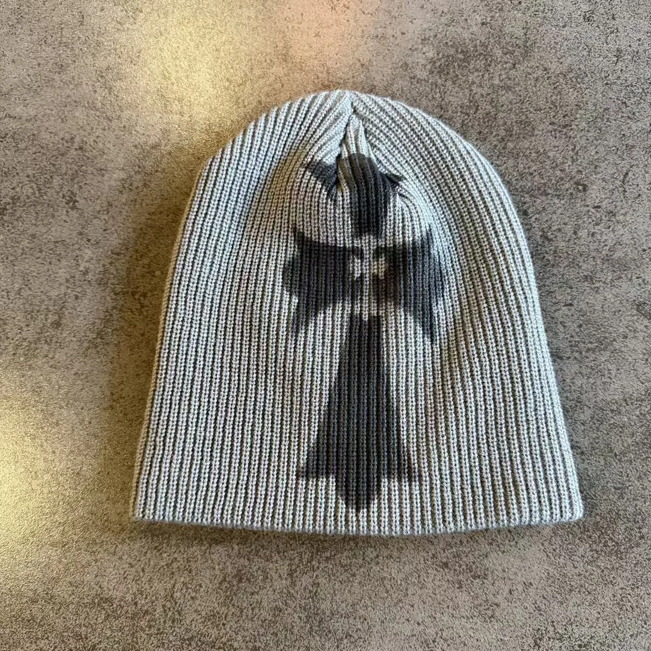 Insulated personalized cross-stitch knit hat for men and women a niche cold hat with a hood for autumn and winter