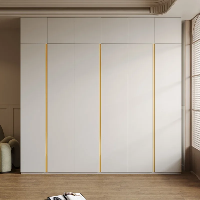 Cream wind two doors three doors four doors combination bedroom swing door simple wardrobe