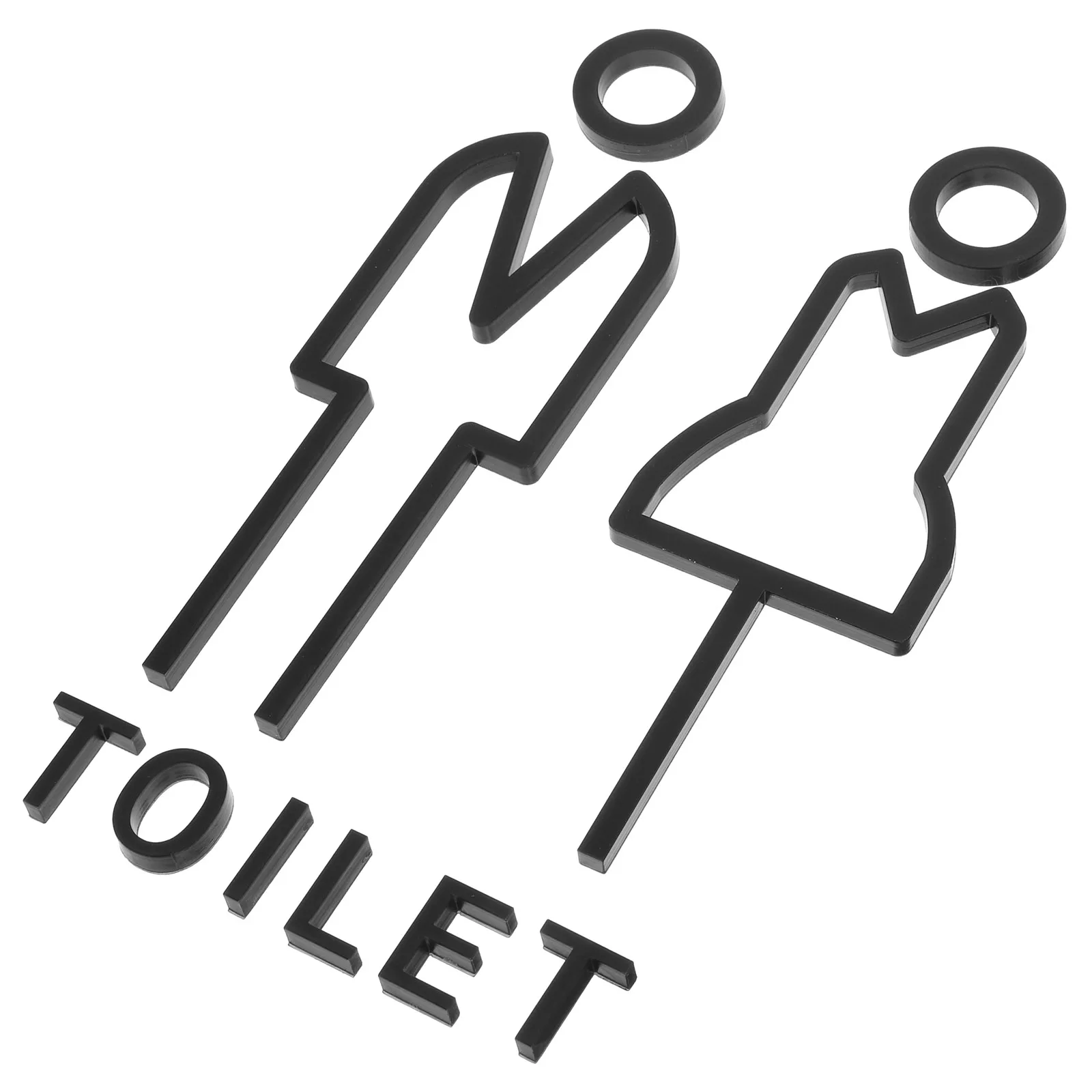 

Modern Bathroom Mount Toilet Identification Sign Hotel Restaurant Home Decor Easy Install Lavatory Sign Plate