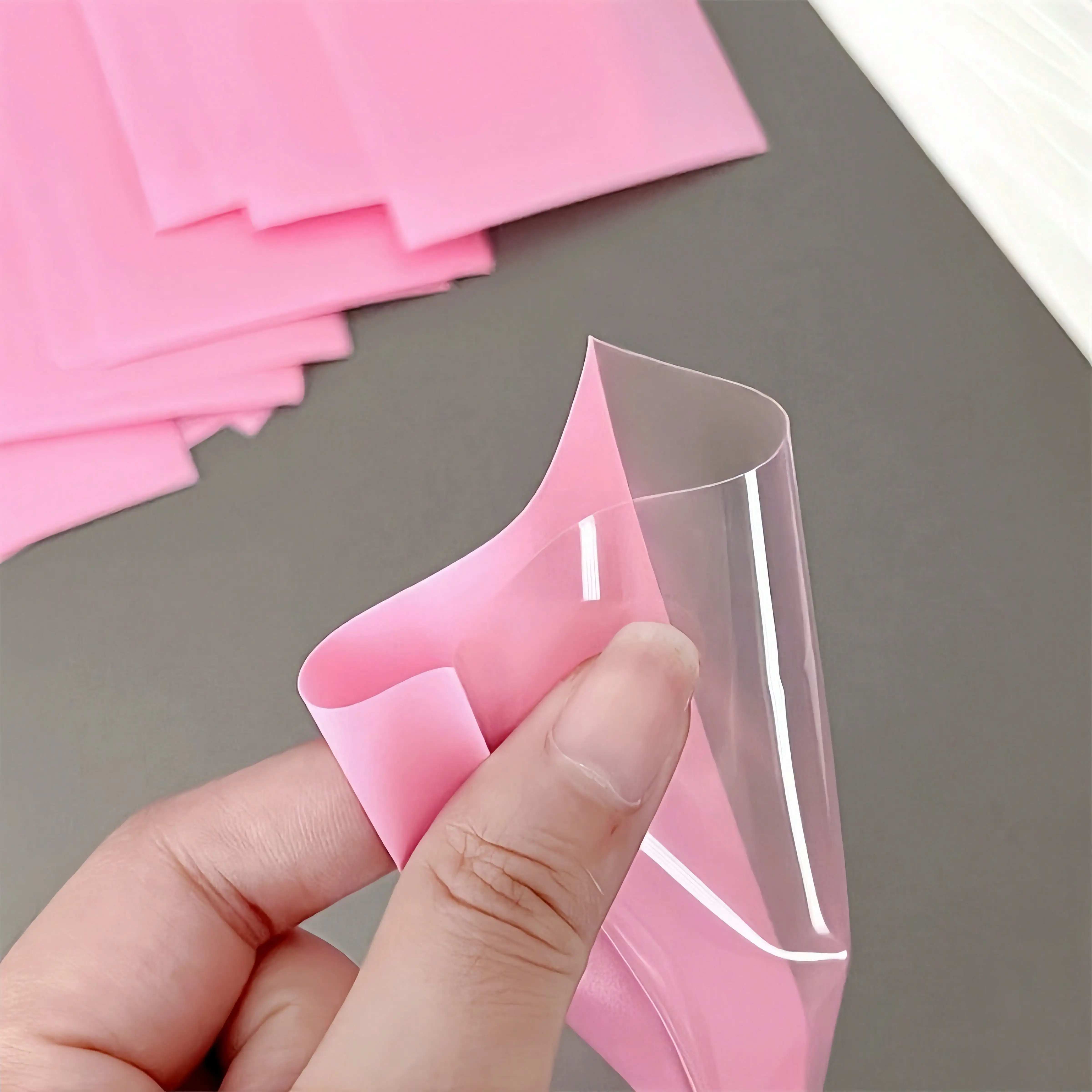 Single-Sided Frosted Transparent Photo Card Sleeves, Dopamine Color Photo Protective Film, Suitable for 56*87mm Photo Cards, Polaroid Photo Card Transparent Storage Protective Card Sleeves
