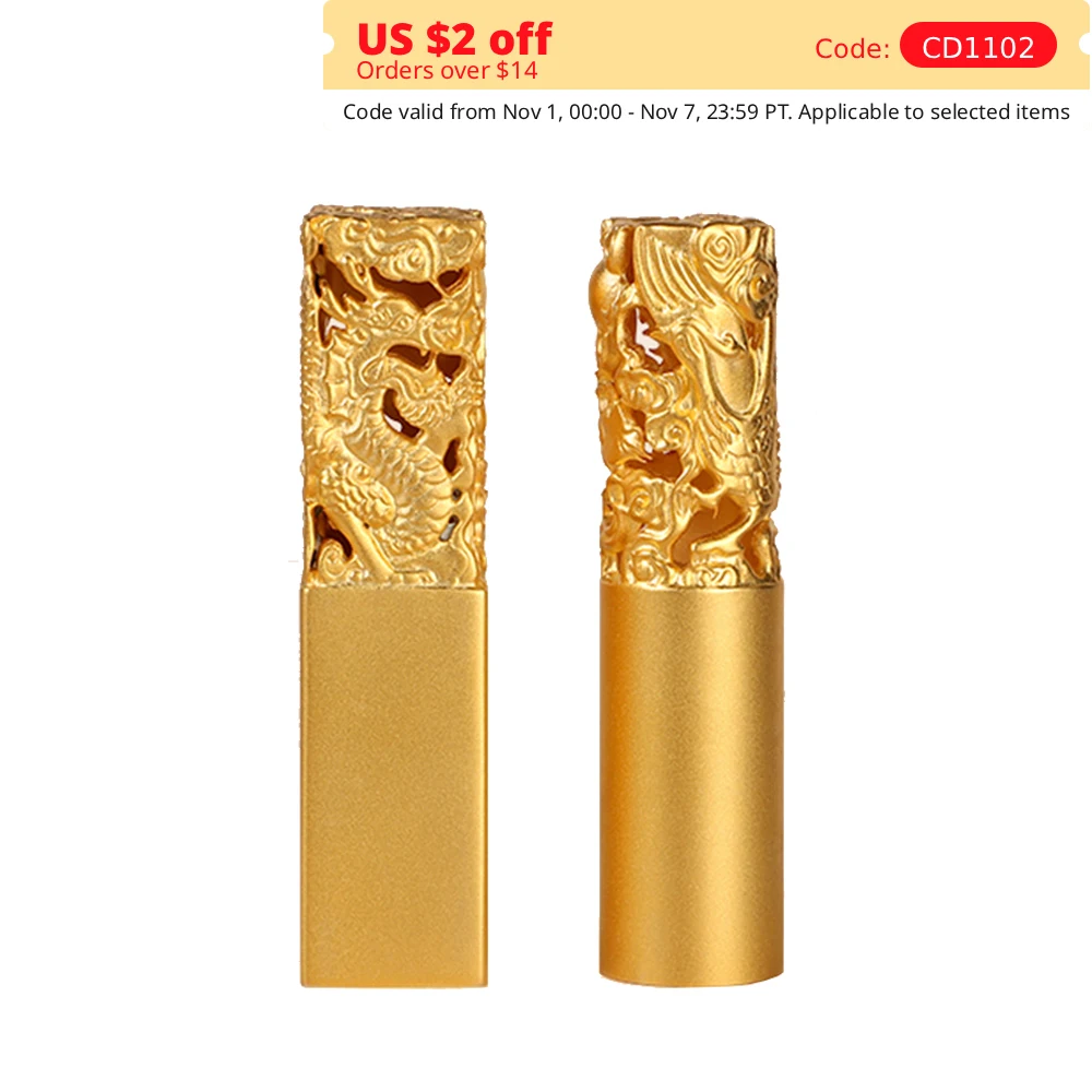 

Customized Dragon Phoenix Seal Brass Couple Stamps Calligraphy Painting Name Stamps Valentine's Day Engagement Wedding Gifts