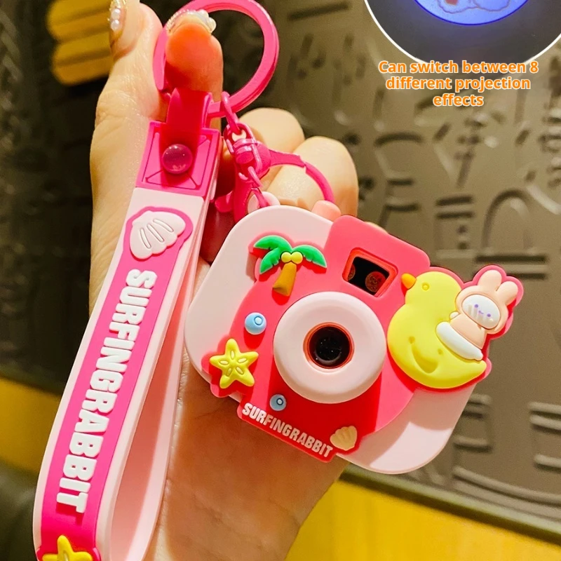 2024 New Mini Projection Slide Camera Keychain Backpack Pendant Cute Creative Fashion Little Girl Children Toy Birthday Gift