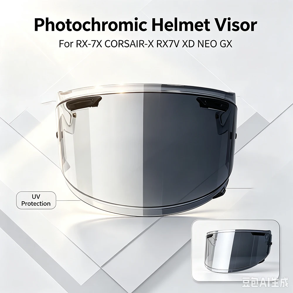 Photochromic Visor For RX-7X CORSAIR-X RX7V XD NEO GX Motorcycle Helmet Photochromic Visor Uv Protection For Arai