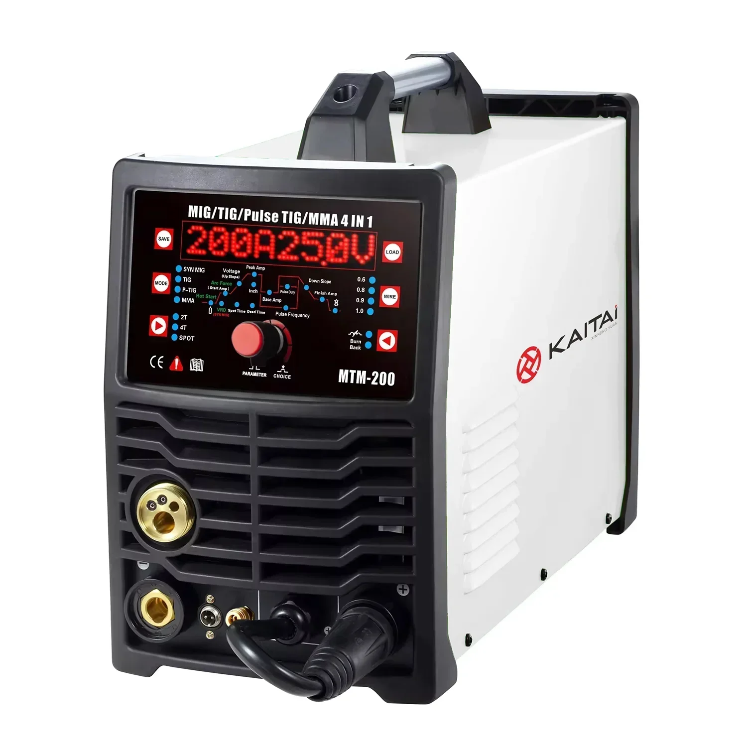 Saldatrice MCU multifunzione 4 in 1 MIG/TIG/Pulse TIG/MMA MTM-200 Saldatore ad arco SYN MIG HF TIG