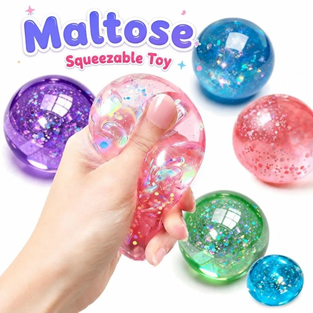 Party Favors Slow Rebound Maltose Squeezable Non-Bounce Soft Fidget Slow Rising Glitter Squishy Classroom