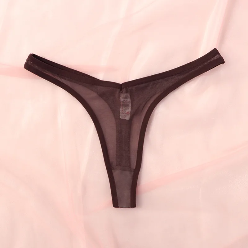 Tangas sem costura para mulheres, tangas minúsculas, lingerie sexy, cordas de malha translúcidas, roupas íntimas macias em T, calcinha Tangalar