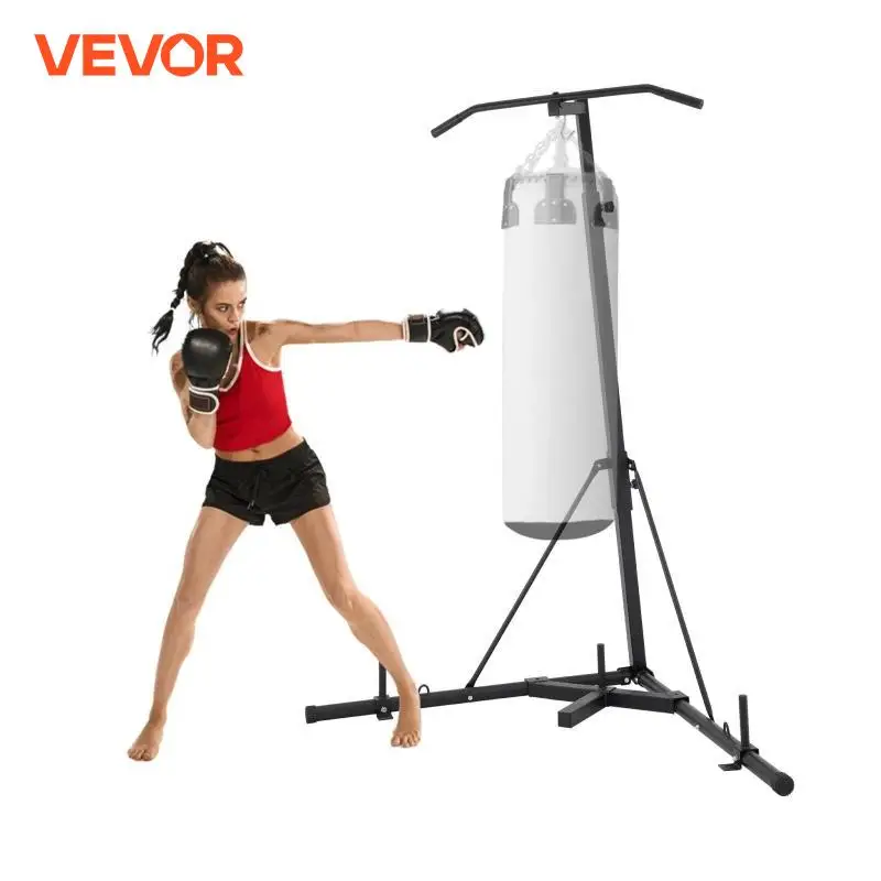 VEVOR supporto per sacco pesante pieghevole 2 in 1 Rack per sacco di sabbia portatile indipendente con sacco da boxe per impieghi gravosi regolabile in altezza