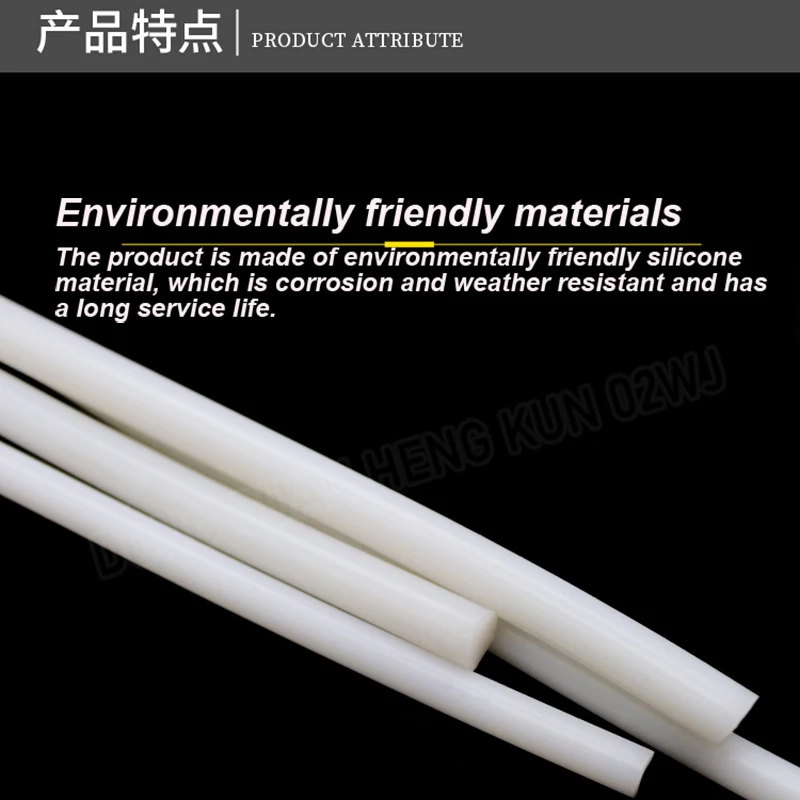 1/2m 1-15mm Milky White Round Silicone Rubber Strip Solid Glue Stick High Temperature Resistant Elastic Sealing Strip