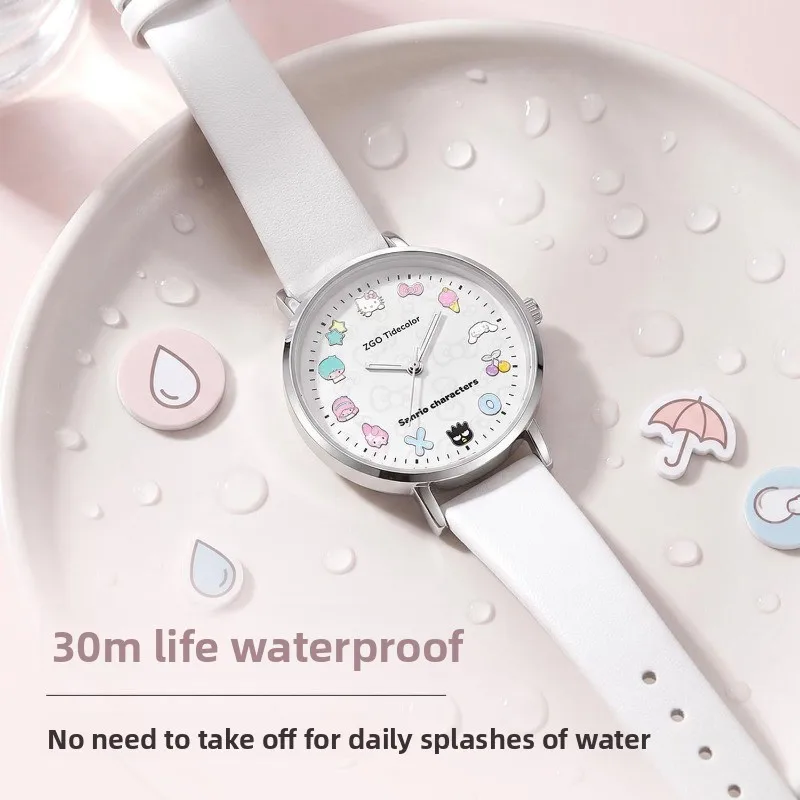 Sanrio genuine co-branded cartoon fashion simple waterproof soft cute versatile high-looking quartz watch practical decoration view 3