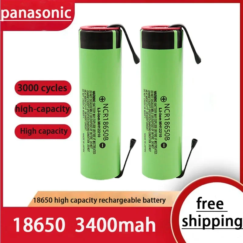 Panasonic New Original 18650 NCR18650B Rechargeable Li-ion battery 3.7V 3400mAh batteries