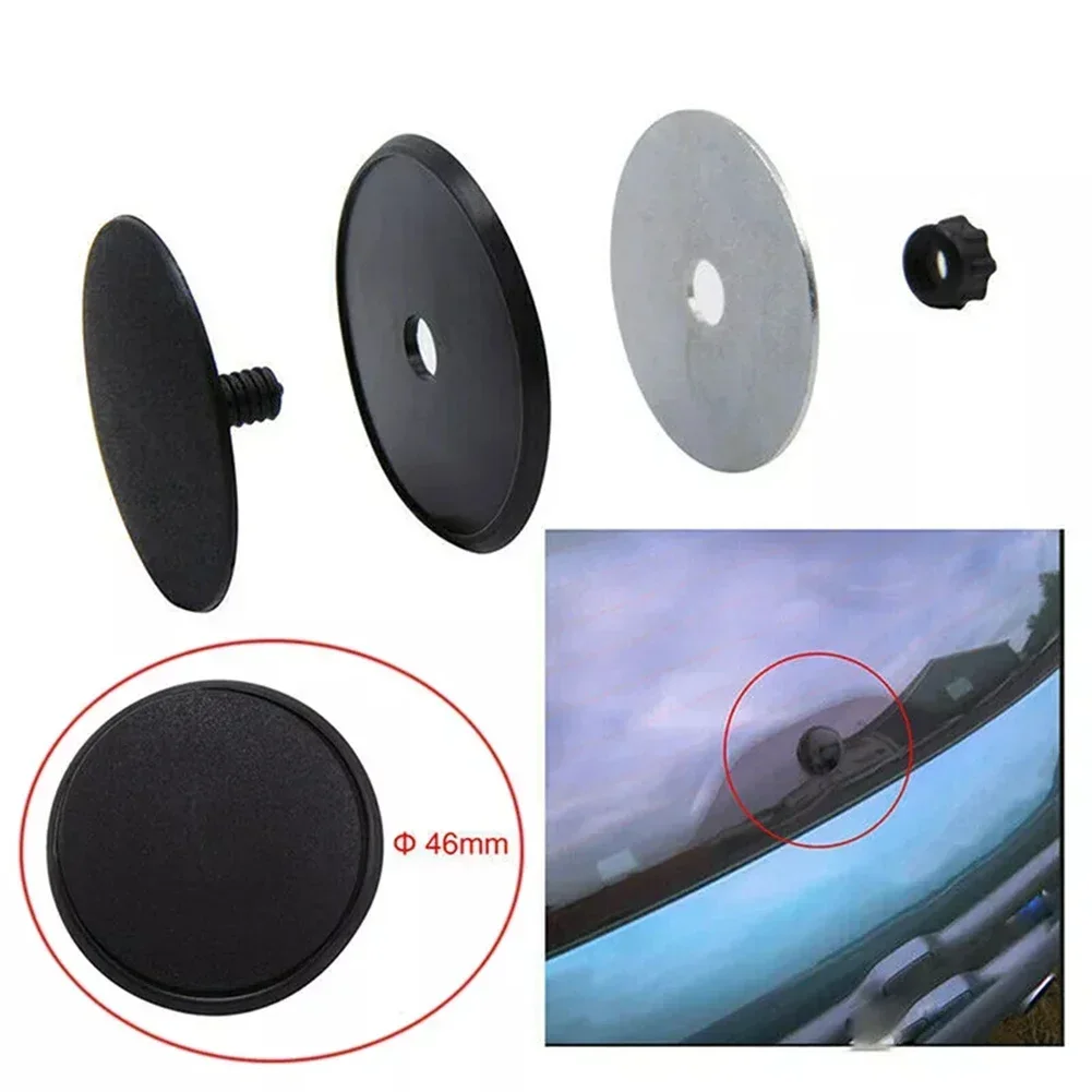 Universal Black Car Rear Windscreen Wiper Antenna Hole Cover Plug Waterproof 46mm Easy Installation Car Accessories