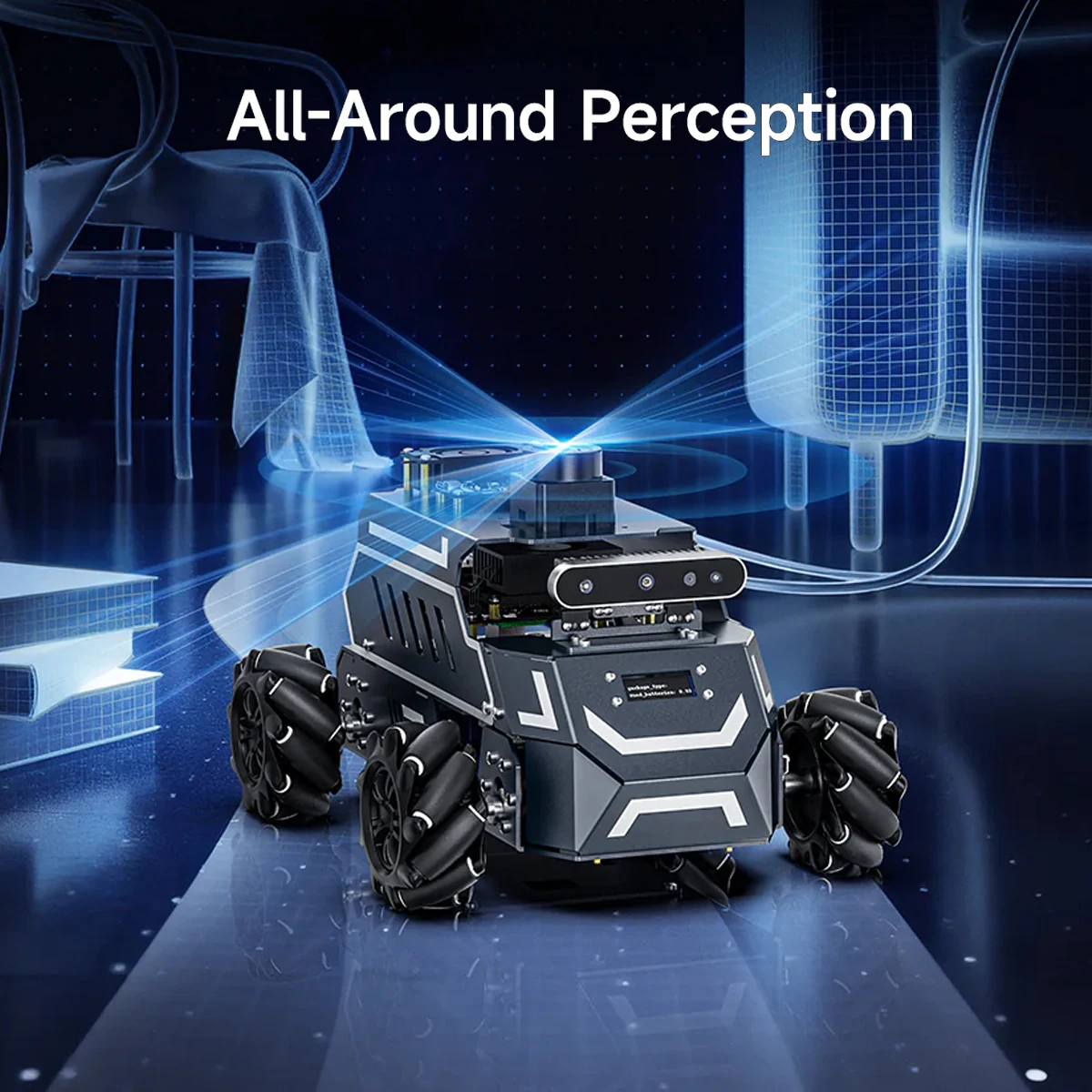 Yahboom ROSMASTER M1 AI Large Model ROS2  Mecanum Wheel  AI Visual Path Planning for Jetson NANO Raspberry Pi 5