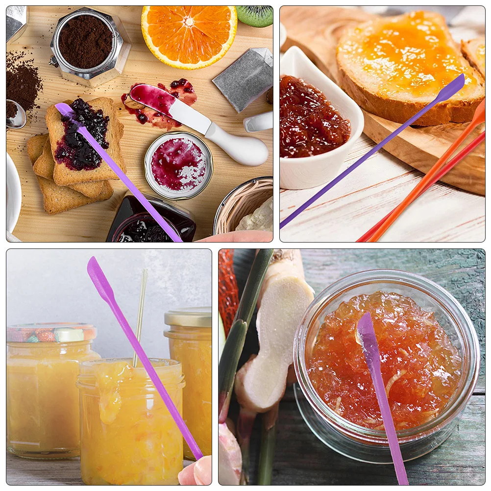 

4pcs Silicone Spatula Set Mini Jar Scraper For Kitchen Baking Tools Long Handle Scrapers Applicator Gadget