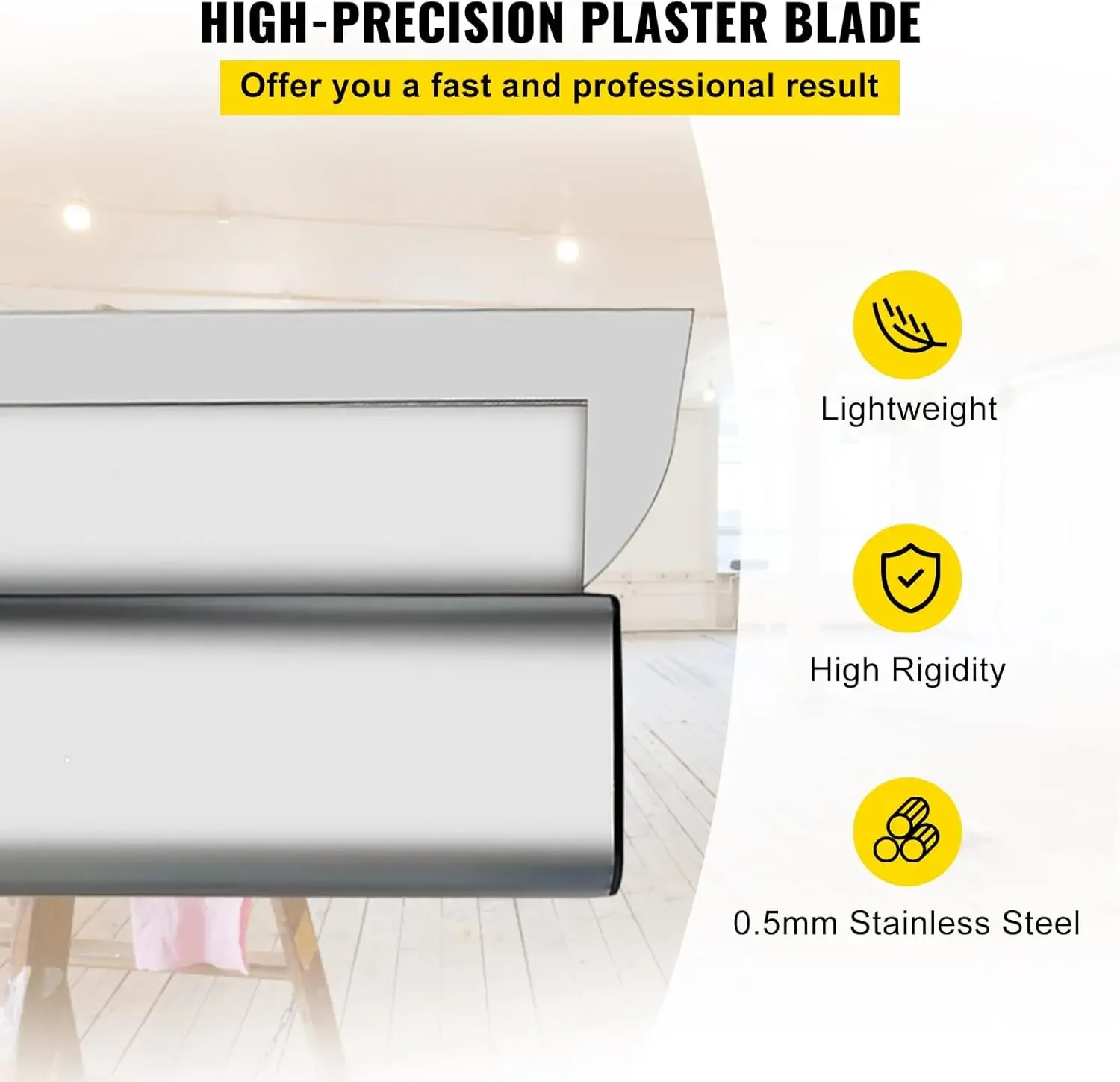 Lâmina de desbaste, faca de alisamento de 24 polegadas, faca de construção europeia de aço inoxidável