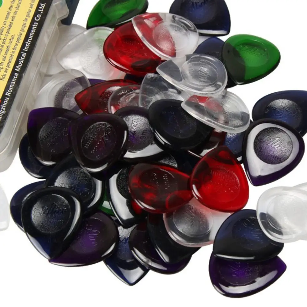 10pcs Random Color Guitar Picks Celluloid Plectrums Acoustic Guitar Picks Thickness ABS Droplet Shaped Guitar Pick Bass