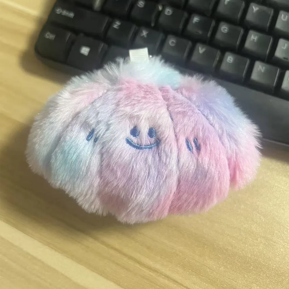 Plüsch-Make-up-Spiegel, niedlicher blauer Muschelform, für Schüler, Schultasche, Anhänger, Spiegel, Cartoon-Schlüsselanhänger, Spiegel