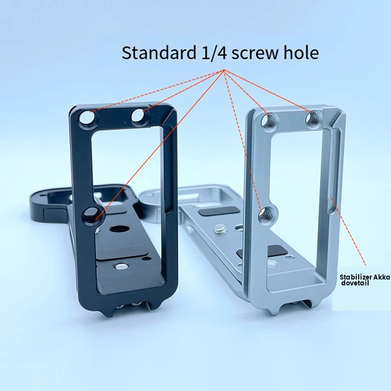 X11A Quick Release Plate L Bracket Camera Grip for SONY A7C2 A7CR Camera Hand Grip Base Vertical L Bracket Silver Gray
