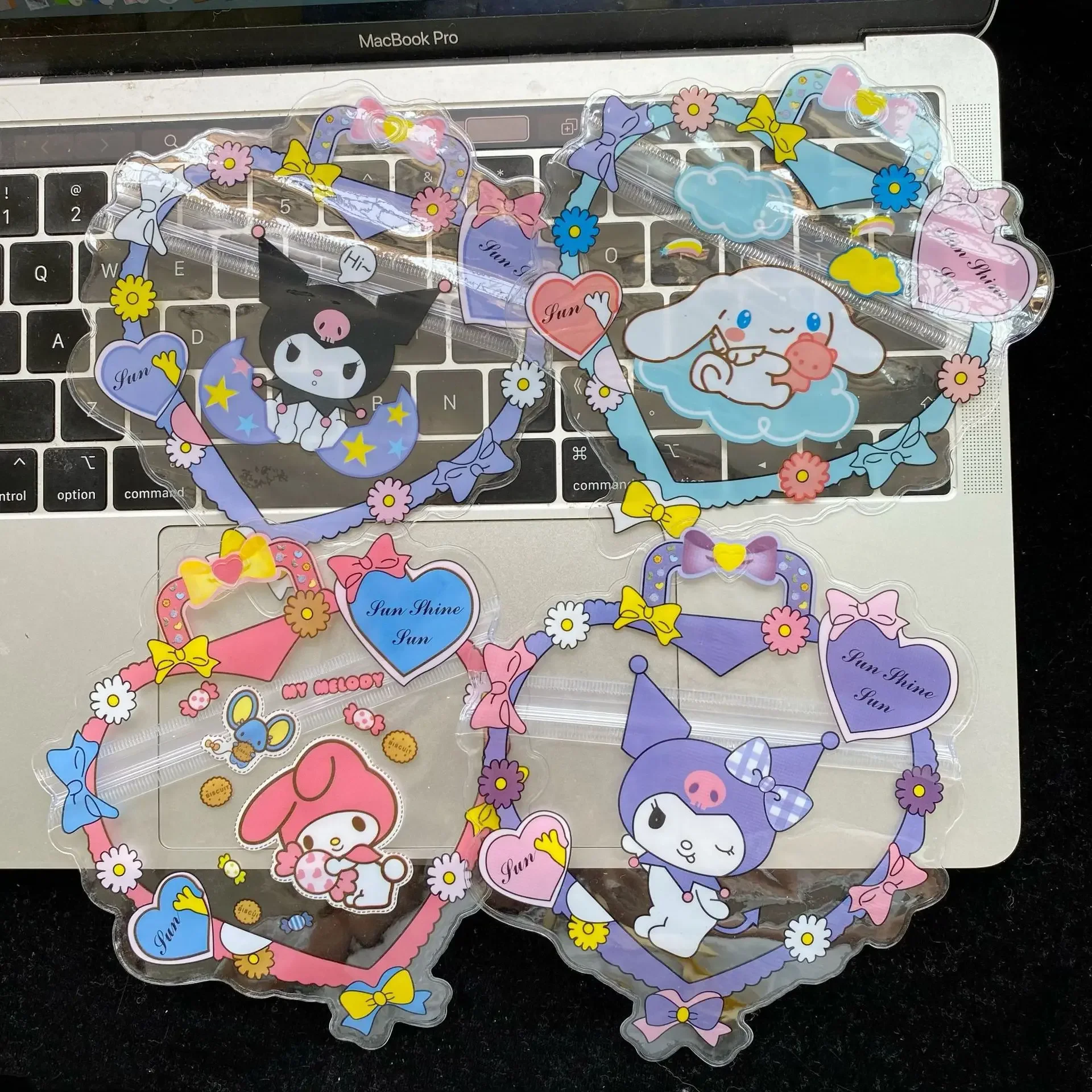 10pcs HelloKittys Kuromi Cinnamoroll Sanrios Cartoon Hermetic Bag Jewel Accessory My Melody Waterproof Storage Bag Girls Gift