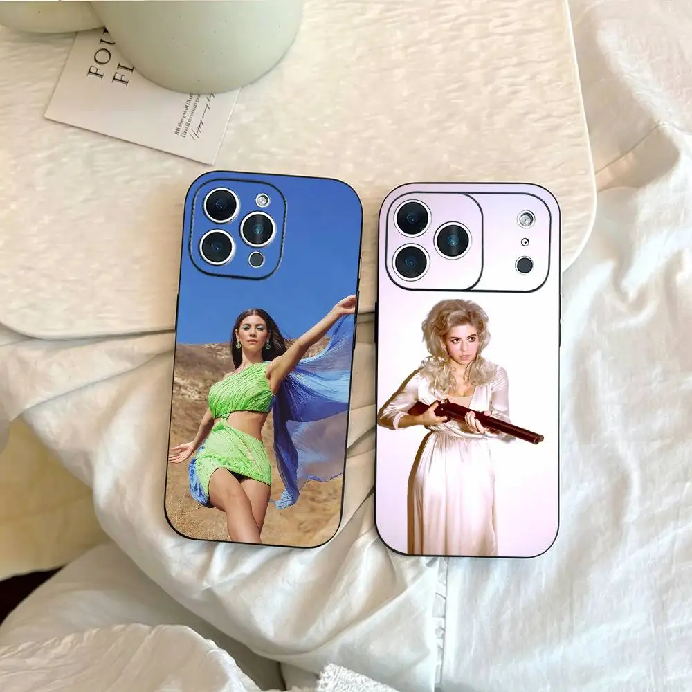 Funda para Teléfono de la Cantante M-Marina and the D-Diamonds para iPhone 17, 16, 15, 14, 13, 12, 11 Plus, Pro Max, Otros Modelos, Cubierta Negra Suave