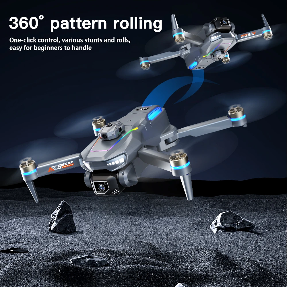 Hot Sale AE19 GPS Drone 4K Dual Camera 4 3 Inch Screen 360 Obstacle Avoidance 3 Batteries RC Quadcopter Outdoor View Flight ProX