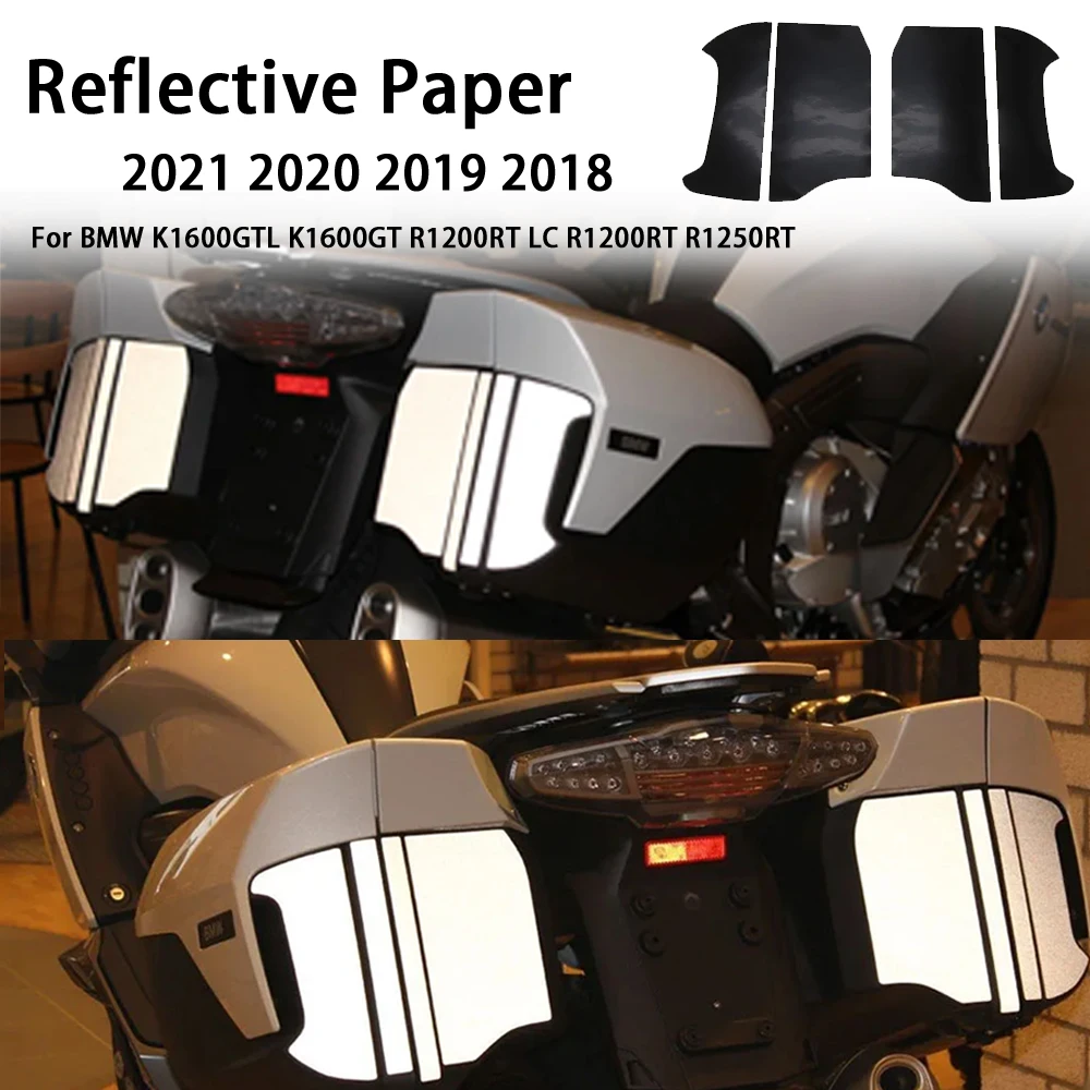 

For BMW K1600GTL K1600GT R1200RT LC R1200RT R1250RT Motorcycle Reflective Paper Sticker Side Luggage Sticker 2021 2020 2019 2018