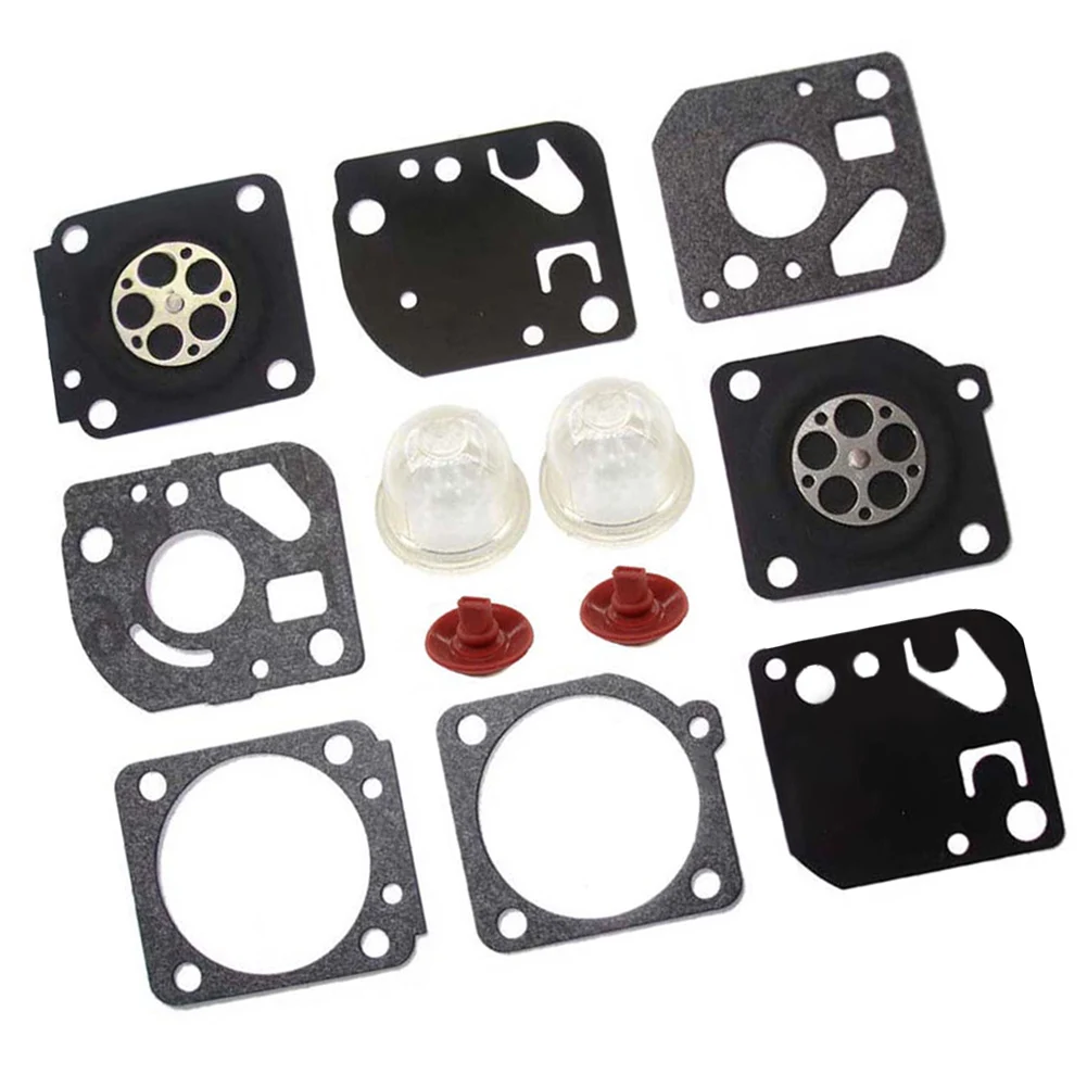 RB-29 Repair Kit Carburetor Diaphragm Gasket Set Check Valve Parts Primer Bulb Replacement For Homelite IDC Lawnboy