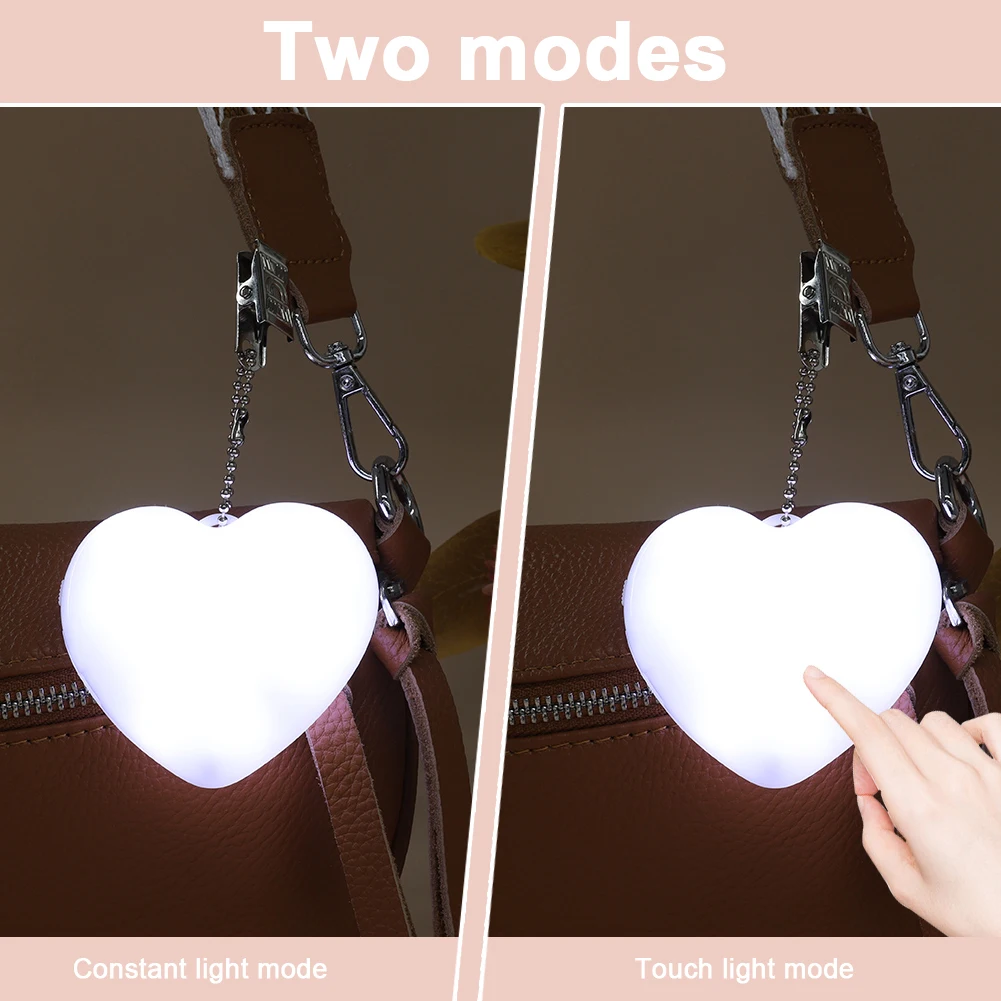 

2 шт., сенсорный светильник, многоцелевой маленький осветитель для сумки, многоразовый подвесной ночник для женщин, дам и девочек