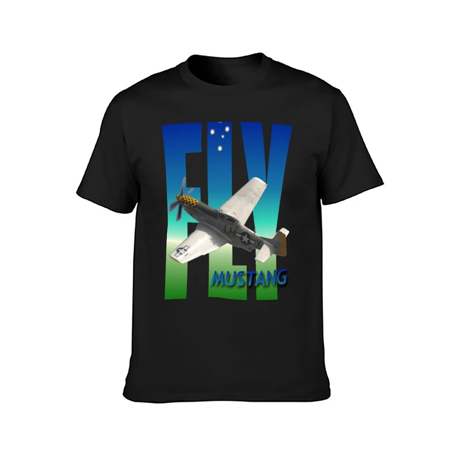 Fly Design - P-51D Mustang VH-LUI 20240324 -3 T-Shirt customs design your own for a boy plain vintage clothes mens tall t shirts