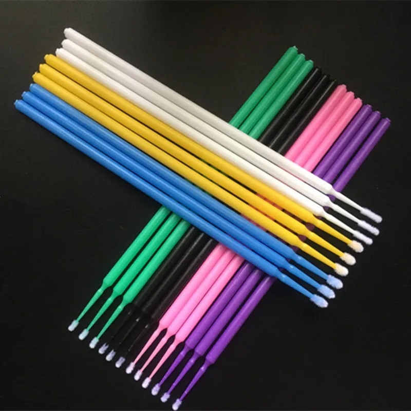 Grafting Eyelashes Cotton Swab Disposable Cotton Swab Small Head Cotton Swab Makeup Cleaning Stick Bag 100 Embroidery Tools