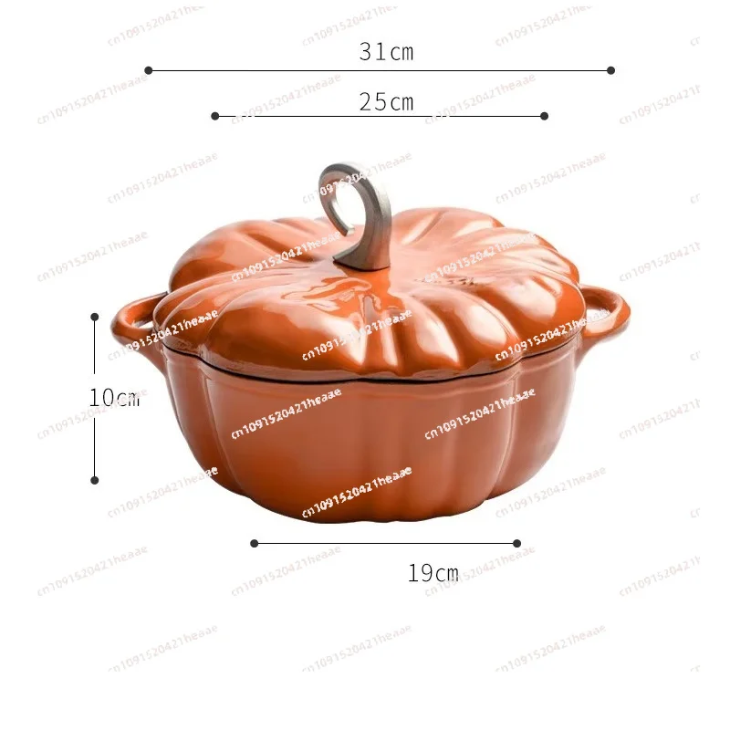 Suitable for  3.7L Enamel Coated Stewpan NonStick Enamel Pot Casserole Dish  Enameled Pumpkin Cast Iron Oven