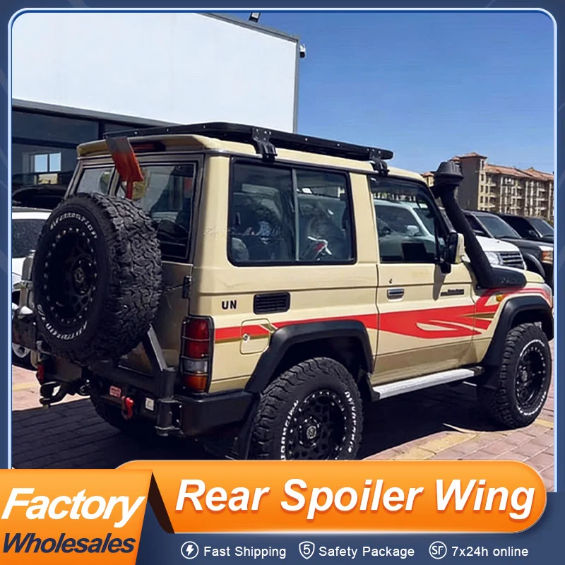 

For Toyota Land Cruiser LC71 LC76 FJ70 Rear Roof Trunk Lid Ducktail Lip Car Spoiler Wing ABS Material Black White Accessories