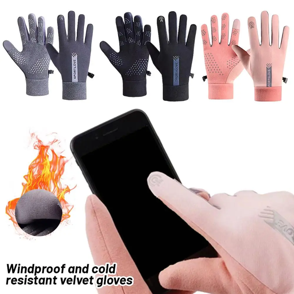 Winter Cycling Gloves For Men Women Motorcycle Touch Screen Waterproof Warm Windproof Gloves Outdoor Snowboard Driving Skii F6L7