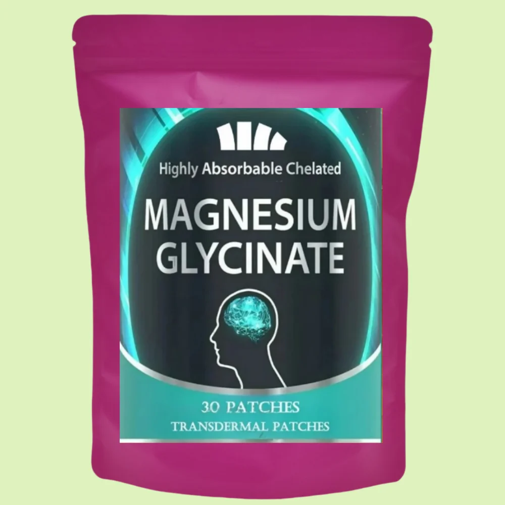 Magnesium Glycinate Transdermal Patches For Stress, Nerves, Sleep, Muscles, Metabolism 30 Patches